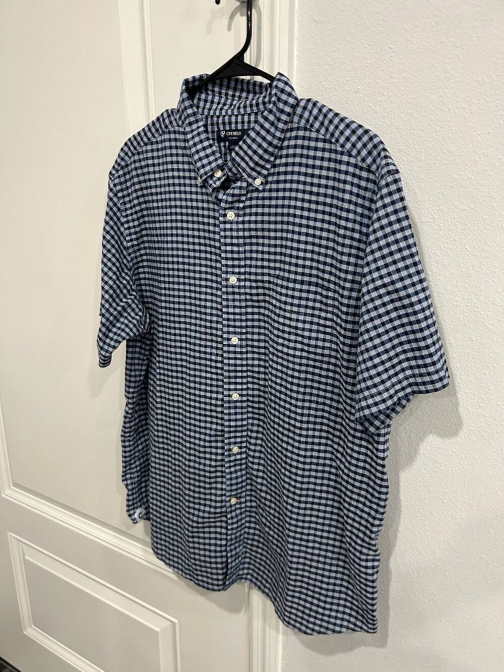 Cremieux Classics XL Mens Blue White Gingham Button Down Shirt Timeless Style - Picture 3 of 10